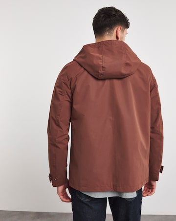 Brown Hooded Zip Up Jacket