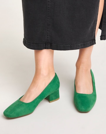 Orlia Block Heel Court Shoe - Wide Fit (E)