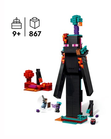 LEGO Minecraft The Enderman Tower Building Toy for Kids, Gamer Gift 21279