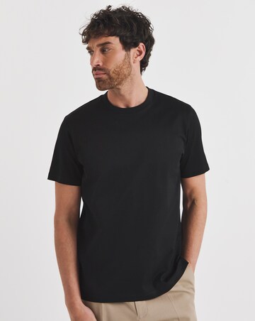 Folio Mercerised Supima T-Shirt- Black