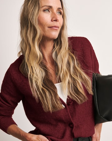 Anthology burgundy gifting V Neck Cardigan