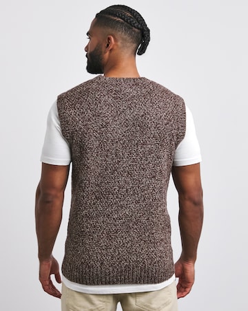 Brown Twisted Yarn Vest