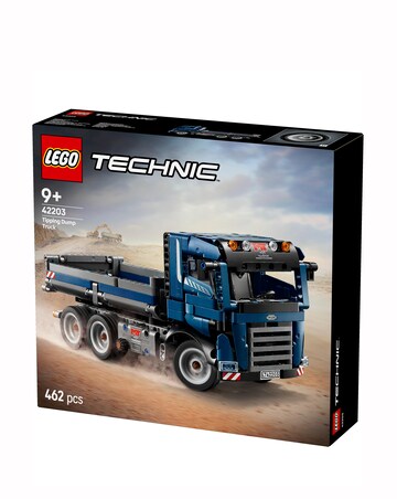 LEGO Technic Tipping Dump Truck Toy Set for Kids Construction Vehicle 42203