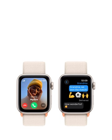 Apple Watch SE Cellular 40mm Starlight Aluminium Case, Starlight Sport Loop
