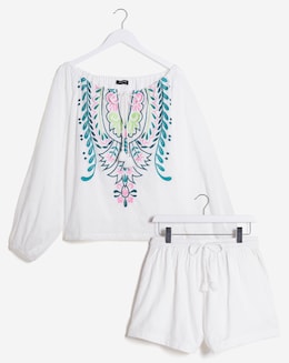 Embroidered Beach Co-ord