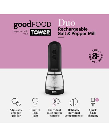 Tower x Good Food Dual Electric Salt & Pepper Mill
