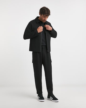 Tailored Twill Zip Harrington Jacket