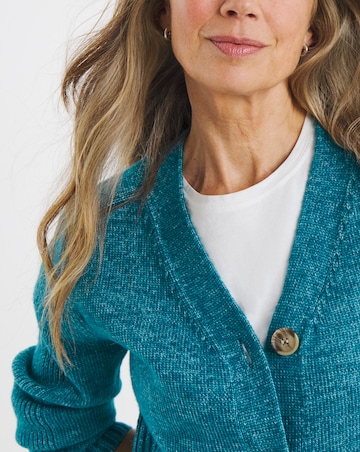 Pink V Neck Seam Detail Cardigan