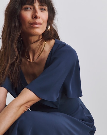 Joanna Hope Navy Angel Sleeve Dress