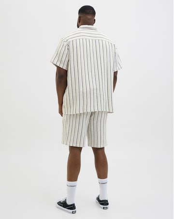 Jack & Jones Coba Stripe Resort Shirt - Natural