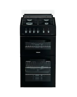 Hotpoint HDG5GCB 50cm Gas Double Cooker - Black