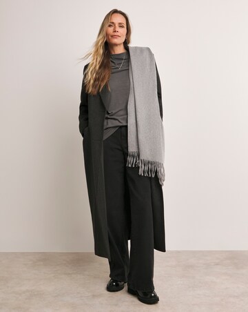 Anthology Pewter Drape Neck Long Sleeve Top