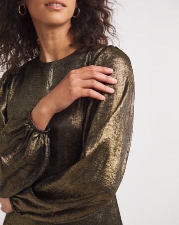 Foil Maxi Tea Dress