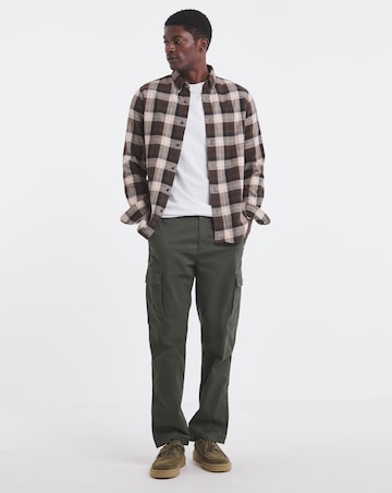 Timberland Mid-Weight Flannel Check Shirt - Brown