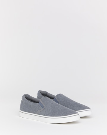 Basic Slip on Pump Wide Fit - Denim