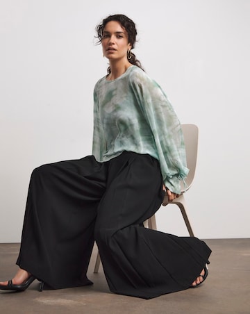 Joanna Hope Pleated Wide Leg Trousers