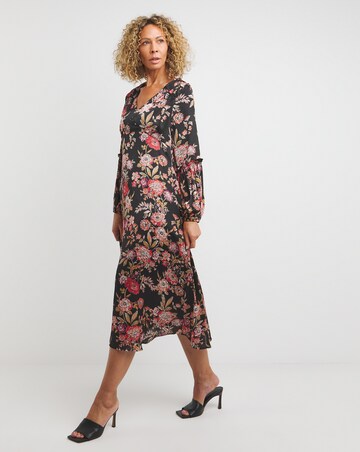 Joanna Hope Shirred Detail Satin Maxi Dress