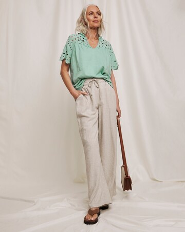Julipa Pure Cotton Cut Out Broderie Top