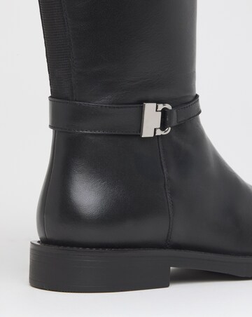 Jemimah Leather Knee High Riding Boots - Extra Wide Fit (EEE) & Curvy Calf