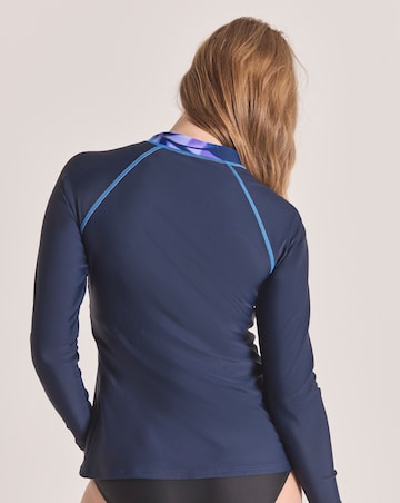 Sports Swim Zip Up Rash Guard