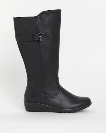 Cushion Walk Stretch High Leg Boot E Fit Curvy Plus Calf