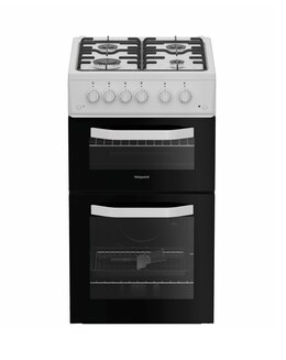 Hotpoint HTG5GCW 50cm Gas Twin Cooker - White