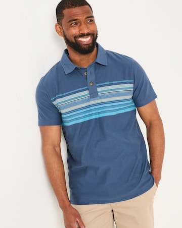 FatFace Perranporth Stripe Polo - Blue
