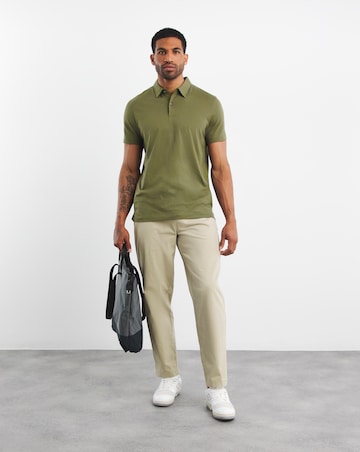 Jersey Polo Long Length- Khaki