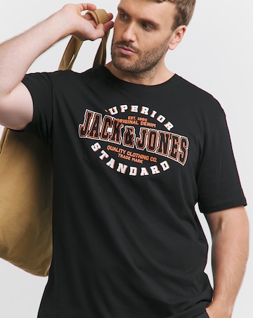 Jack & Jones Short Sleeve Logo T-Shirt - Black