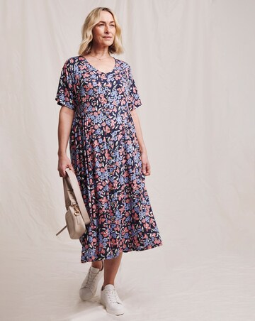 Julipa Jersey Button Through Midi Dress