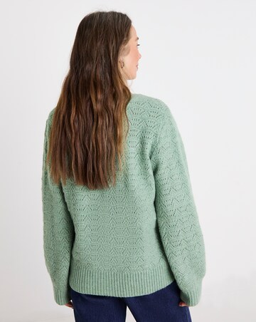 Sage All Over Stitch Cardigan