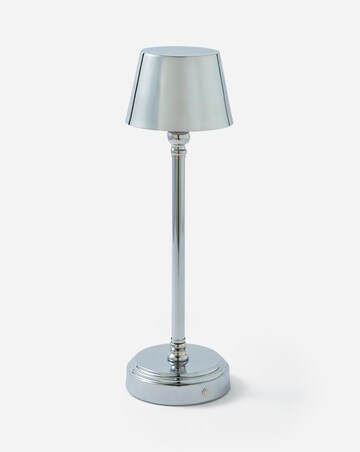 Isla Brushed Silver Wireless Rechargeable Table Lamp