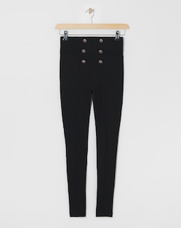 Black Military Ponte Leggings