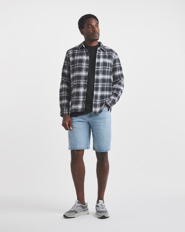 Union Embroid T-Shirt Long Length-Black