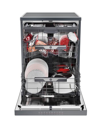 Hoover H-Dish 700 HF 4A4S3PSA-80 14 Place, Full Size WiFi Dishwasher - Graphite