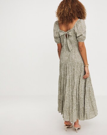 Cotton Volume Maxi Smock Dress