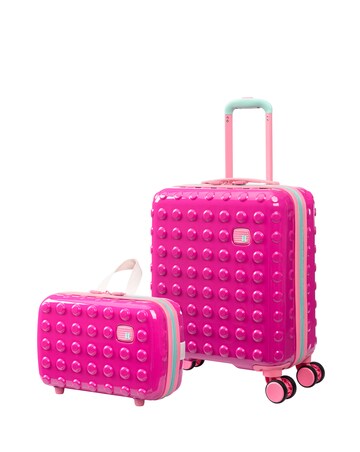 IT Luggage Bobble Bloc Kids 2pc Suitcase Set - Raspberry Rose