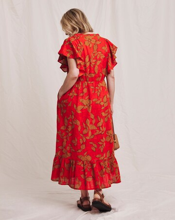 Julipa Flutter Sleeve Pintuck Dress