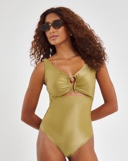 Trim Detail Tummy Control Swimsuit