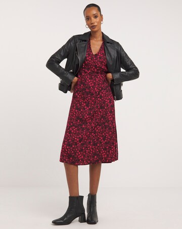 Viscose Midi Shirt Dress with Collar