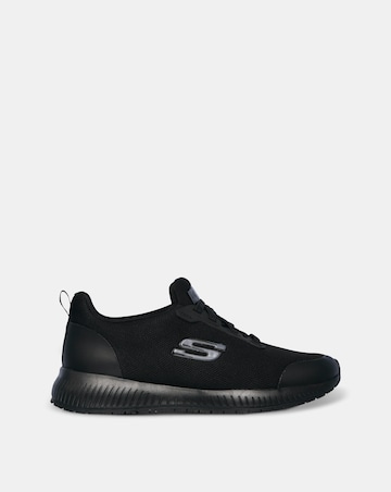Skechers Black Squad SR Work Wear Shoes- Wide Fit (E)