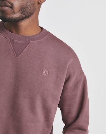 Union Garment Dyed Crew Sweatshirt-Burgundy