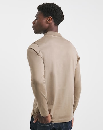 Premium 100% Mercerised Zip Polo- Mocha