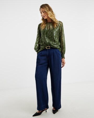 Lurex Jacquard Raglan Blouse