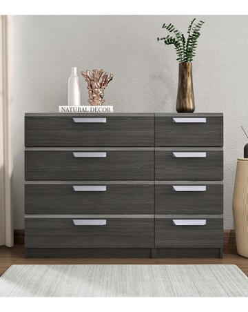 Lugo Ready Assembled 4 plus 4 Drawer Chest