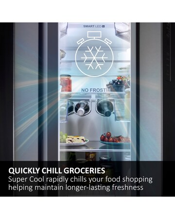 Haier Combi Series 5 HDPW5618DWPK 60/40 No Frost Fridge Freezer - Silver