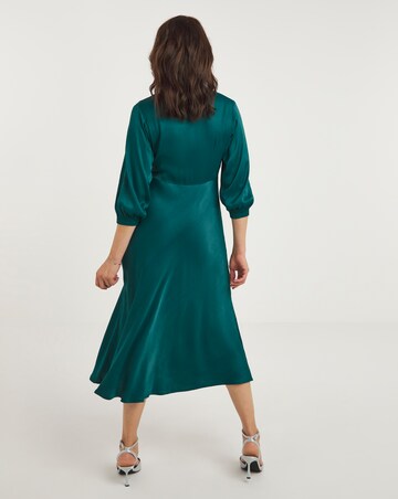 Joanna Hope Heavy Satin Midi Dress