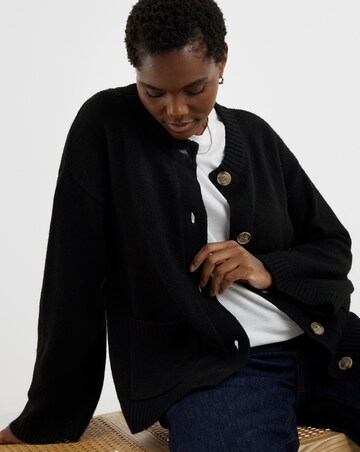 Re-luxe Black Wide Sleeve Cardigan