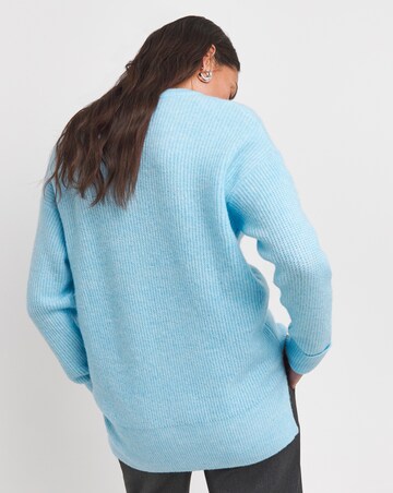 V Neck Longline Jumper