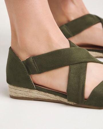 Sonya Soft Strap Espadrille Sandals - Wide Fit (E)